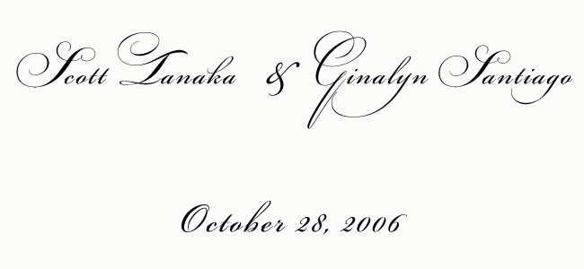 Scott Tanaka & Ginalyn Santiago :: October 28, 2006